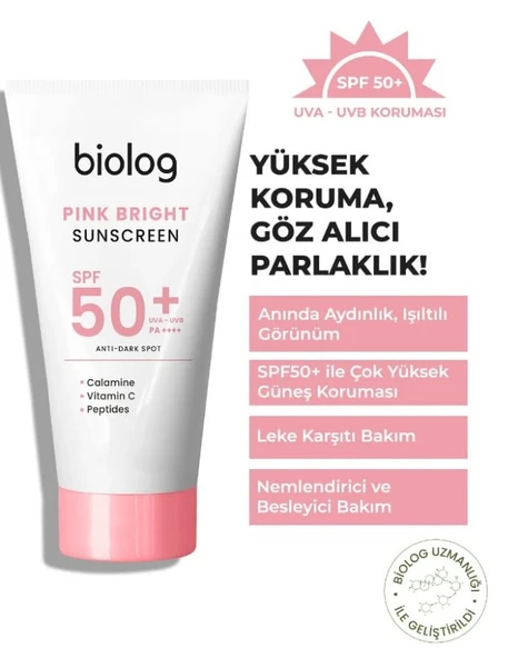 Biolog Pink Bright Günlük Güneş Kremi 50 ML ürün görseli 1