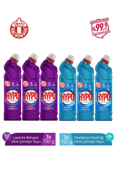Ultra Çamaşır Suyu 3 Lavanta ve 3 Okaliptus 750 gr x 6 Adet ürün görseli 1