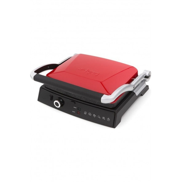 King K 462 Grillmaster Kırmızı 2000 W Granit Tost Makinesi ürün görseli 1