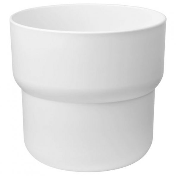 Yer Saksısı Kalın Plastik, Beyaz Saksı 24 Cm ,Kalın-Bitki Saksısı Deliksiz İç*Dış Mekan ürün görseli 1