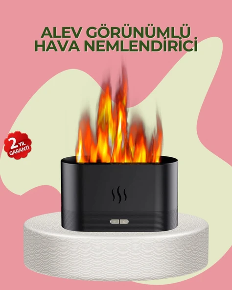 Kumandalı Alev Görünümlü LED Hava Nemlendirici Buhar Makinesi ürün görseli 1