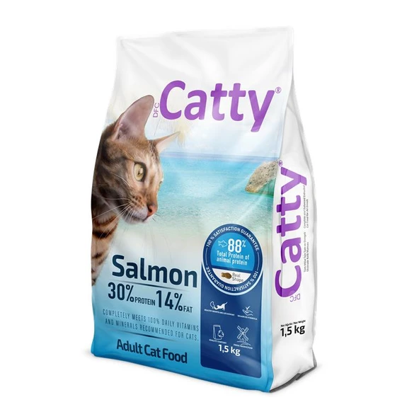 Catty Yetişkin Kedi Maması Somonlu 1,5 Kg ürün görseli 1