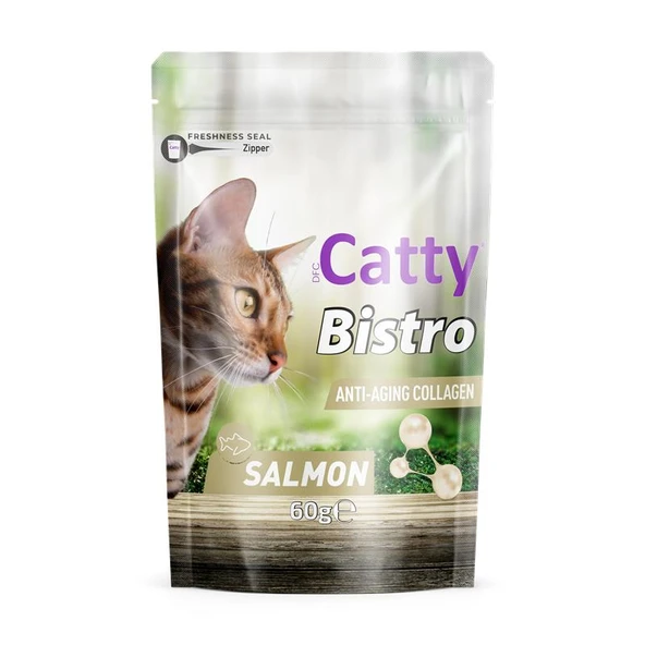 Catty Bistro Yaşlanma Karşıtı Kolajen Somonlu Kedi Ödül Maması (Anti Collagen) 60 Gr ürün görseli 1