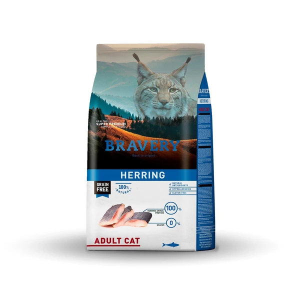Bravery Tahılsız Ringa Balıklı Yetişkin Kedi Maması 2 Kg ürün görseli 1