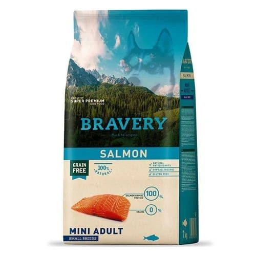 Bravery Tahılsız Somonlu Yetişkin Küçük Irk Köpek Maması 2 Kg ürün görseli 1