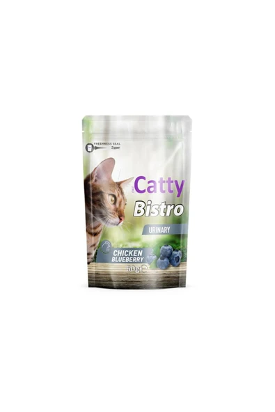 Catty Bistro Üriner Tavuklu ve Yaban Mersinli Kedi Ödül Maması 60 Gr ürün görseli 1