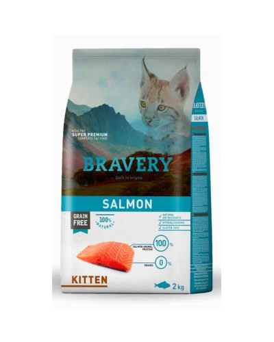 Bravery Tahılsız Somonlu Yavru Kedi Maması 2 Kg ürün görseli 1