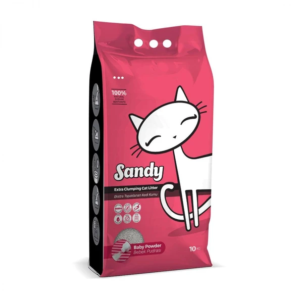 Sandy Baby Powder Kedi Kumu 10 Kg ürün görseli 1