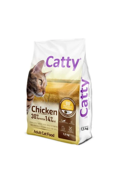 Catty Yetişkin Kedi Maması Tavuklu 1,5 Kg ürün görseli 1