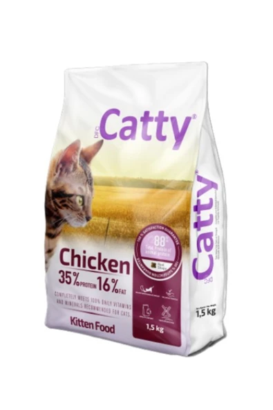 Catty Kitten Tavuklu Yavru Kedi Maması - 1.5 Kg | Sağlıklı Gelişim ve Güçlü Bağışıklık ürün görseli 1