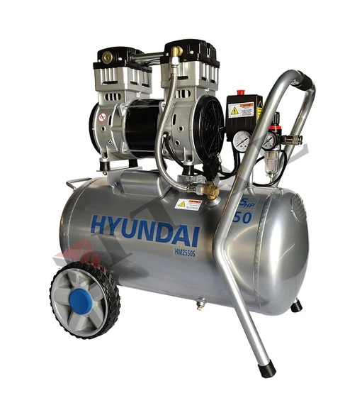 Hyundai HM2550S 1100 W 50 lt Sessiz Yağsız Hava Kompresörü ürün görseli 1