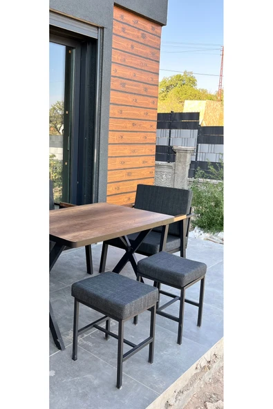 Kırlenta 2 ADET BAHÇE BALKON MUTFAK PUFU SANDALYESİ 35X35 ürün görseli 1