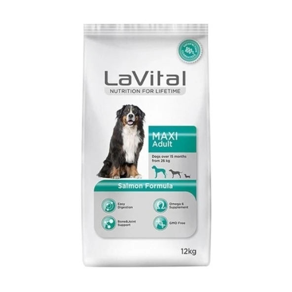 LaVital Maxi Adult Somonlu Büyük Irk Yetişkin Köpek Maması 15 Kg ürün görseli 1