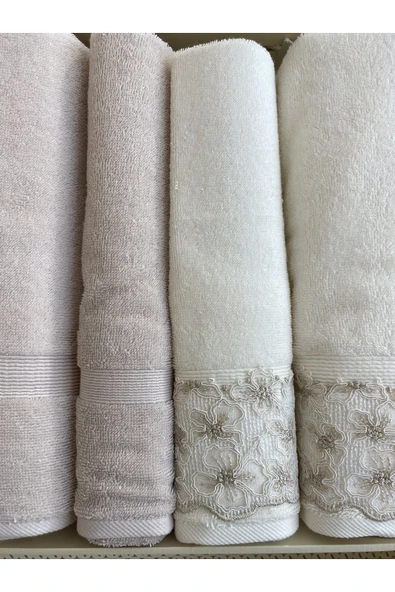 Özdilek Begonvil Best Set (Hamam Takımı) Krem-Bej - 70 x 150 cm ürün görseli 1