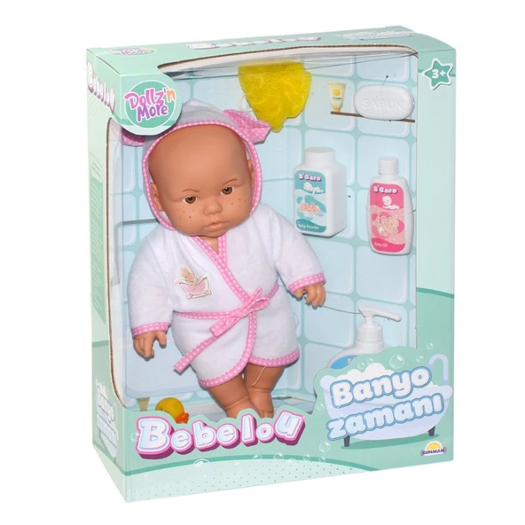 030031 NessiWorldman, Bebelou Banyo Zamanı Bebek Seti, 35 cm / +3 yaş ürün görseli 1