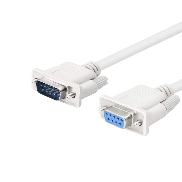 RS232 db9 dişi erkek seri com kablo  9 pin D/E data kablosu 2m - Resim 4