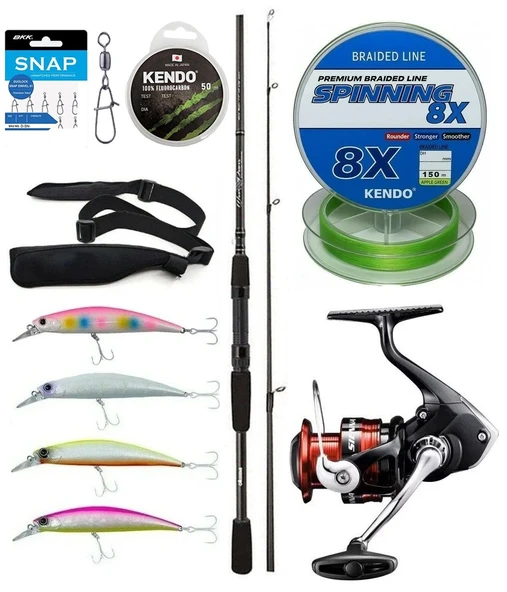 Yek Outdoor Spin Olta Seti Okuma Wave Power 2.44 cm 15-40 gr 2 Parça Spin Kamışı&Shimano Sienna 4000 Fg Spin Makinesi ürün görseli 1