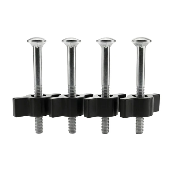 Metal Baza Başlık Vidası (4 ADET) 7 cm 5 16 İnç Siyah Kulplu Sağlam Aparatlı Mobilya Bağlantı Vidası ürün görseli 1