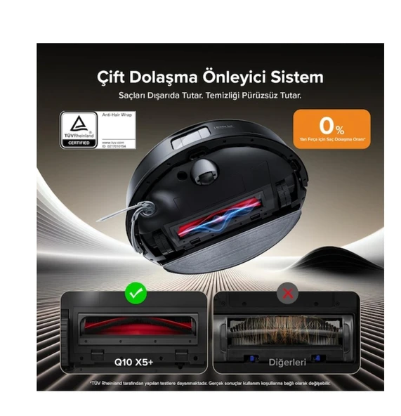Roborock Q8 Max Pro Plus Akıllı Robot Süpürge Siyah - Resim 3