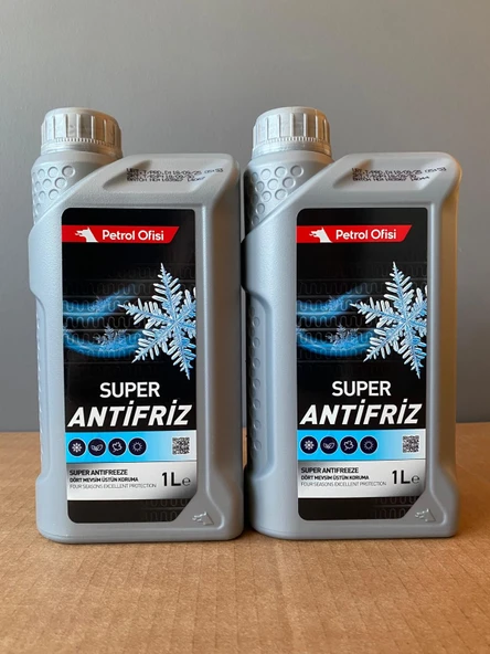 (2 Adet) Petrol Ofisi Yeşil Renkli (Mavi Yerine Geçer) İnorganik Konsantre 1 Litre Antifriz (09/2025 Üretim) ürün görseli 1