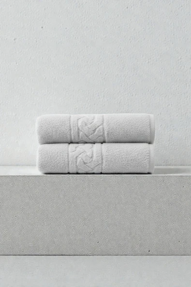 2'li Rita Gri Banyo Havlusu - 70x140 Cm, 490Gr, %100 Pamuk, Spa Ve Otel Havlusu ürün görseli 1