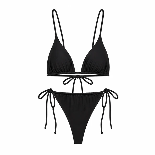 İpli Üçgen Bikini Takımı - Resim 5