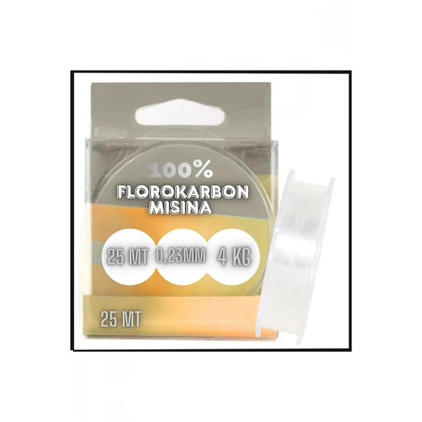 Uyguna-Yakala 25 mt - 0,23mm -4 Kg Florokarbon Lider Misina - INA.102 ürün görseli 1