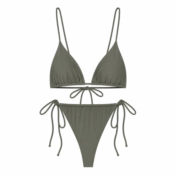 İpli Üçgen Bikini Takımı - Resim 4