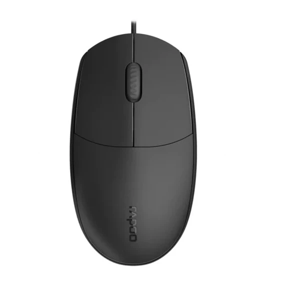 RAPOO N100C OPTİK KABLOLU TYPE-C MOUSE - SİYAH ürün görseli 1