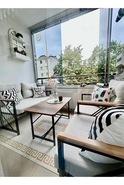 Kırlenta Krem Liva 2 1 1 Sehpa Balkon Takımı Bahçe Takımı Bahçe Mobilyası ürün görseli 1