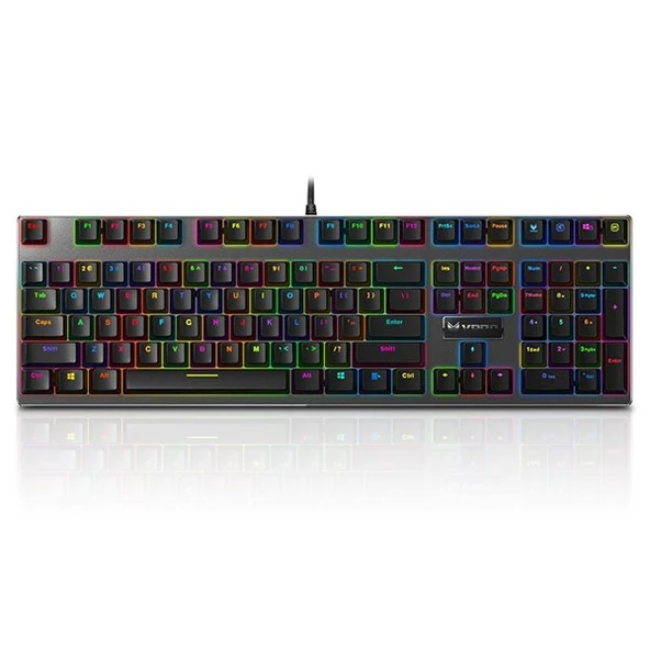 RAPOO V700RGB RGB Backlit Mekanik Gaming Klavye Us Black ürün görseli 1