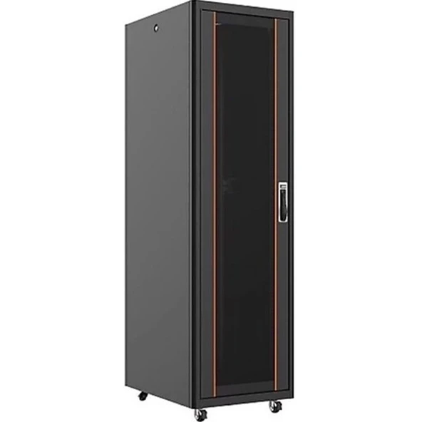AGER 32U 600x600mm Dikili Tip Siyah Kabinet Vega AG-VB32U6060S1 Cam Kapak ürün görseli 1