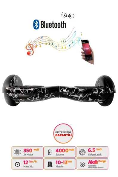 Citymate Hoverboard Elektrikli Kaykay Scooter Bluetooth Hoparlörlü 6.5 inch D02 ürün görseli 1