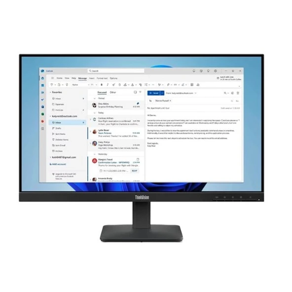 LENOVO 23.8" IPS S24-4E 64B5KAT1TK 4MS 100HZ HDMI EV OFİS TİPİ MONİTÖR 1920X1080 ürün görseli 1