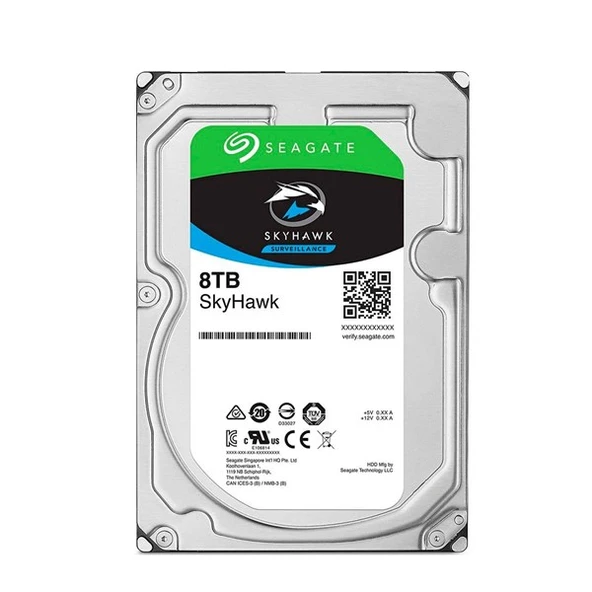 SEAGATE 3.5" 8TB SKYHAWK ST8000VE001 7200 RPM 256MB SATA-3 Güvenlik Diski Distribütör Garantili ürün görseli 1