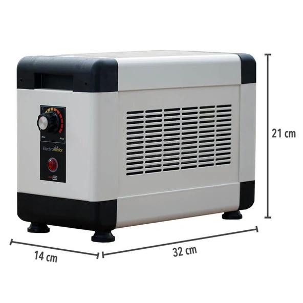 HBM2000K Heatbox Mini 2000 watt Monofaze Elektrikli Fanlı Isıtıcı Krem ürün görseli 1