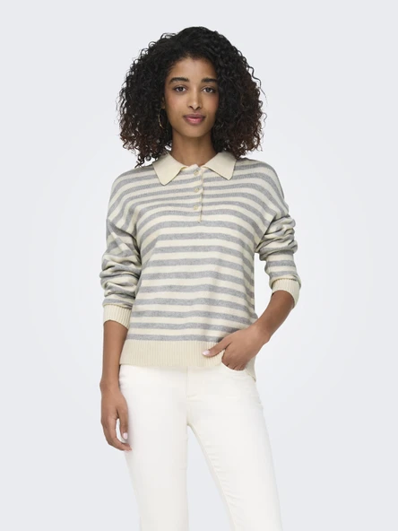ONLY Bayan Polo Yaka Sweatshirt 15356689 ürün görseli 1