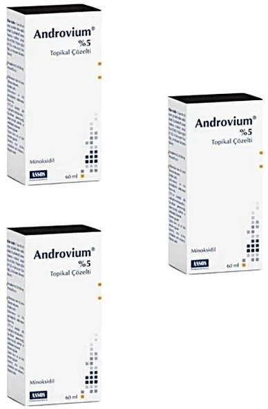 Assos Androvium %5 Topikal Çözelti 60 Ml 3'Lü PAKET (SKT:05/2028) ürün görseli 1