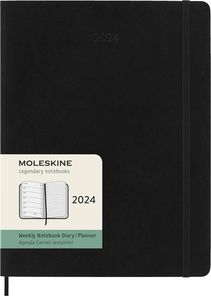 Moleskine Haftalık Planlayıcı, Notlar Için Yerli, 12 Ay 2024, Ajanda 2024, Xl 19 X 25, Lastik Kilitl ürün görseli 1