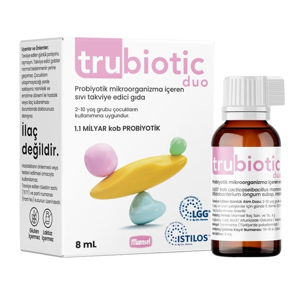 Trubiotic Duo Probiyotik Mikroorganizma İçeren Damla 8 ml ürün görseli 1