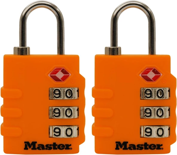 Master Lock 4684T Kendi Kombinasyonunuzu Ayarlayın Tsa Onaylı Bagaj Kilidi, 1-3/8 Inç Geniş, Renkler ürün görseli 1