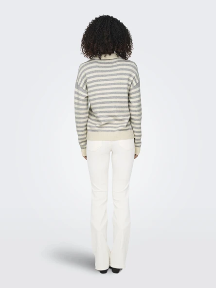 ONLY Bayan Polo Yaka Sweatshirt 15356689 - Resim 5