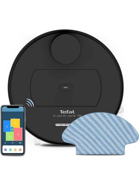 TEFAL RG7675 X-Plorer Serie 75 Mop Özellikli Akıllı Robot Süpürge Evcil Hayvan Dostu ürün görseli 1