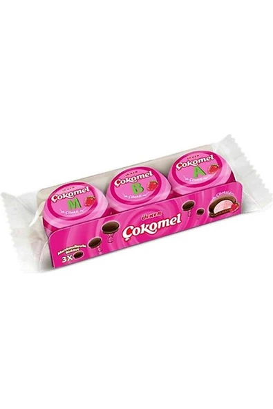 Ülker ÇOKOMEL ÇİLEKLİ 36 GR 3 LÜ X6 PAKET ürün görseli 1