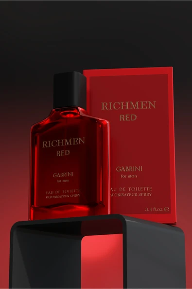 5M AHŞAP DEKOR Rıchmen Red EDT For Man 100 ml - Resim 3