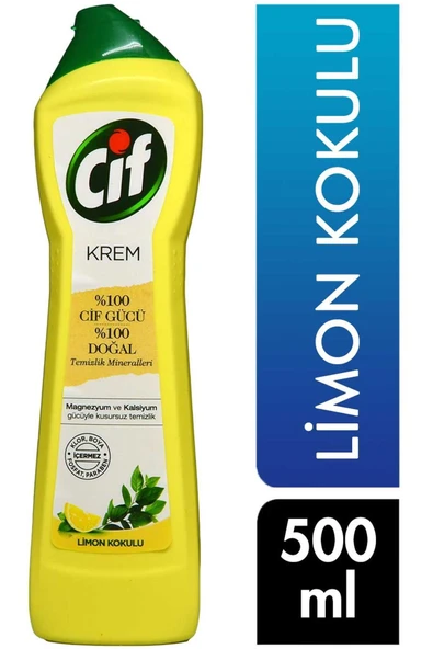 Cif Marka: Krem Temizleyici 500 Ml Limon Kokulu 8690637069864 Kategori: Yüzey Temizleyici ürün görseli 1