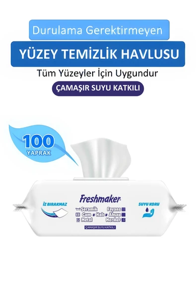 Freshmaker Çamaşır Suyu Katkılı Yüzey Temizlik Havlusu 100 Yaprak ürün görseli 1