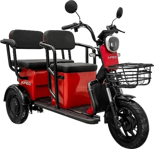 Apec APM5 1000 W 3 Tekerlekli Elektrikli Motosiklet Kırmızı ürün görseli 1