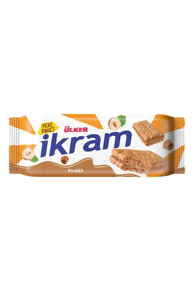 Ülker İKRAM FINDIKLI BİSKÜVİ 84G -5Lİ ürün görseli 1