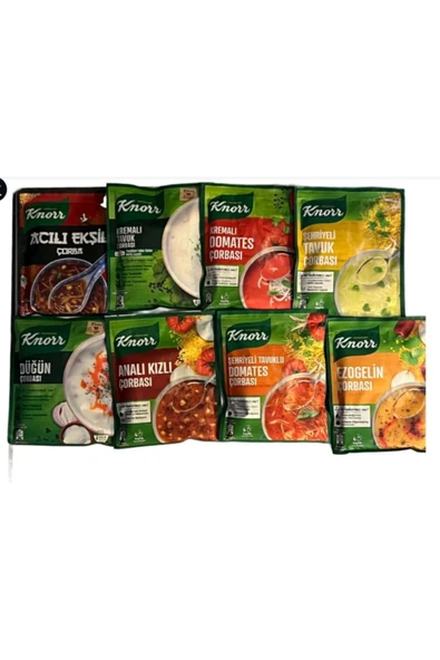 Knorr HAZIR ÇORBA 8 ÇEŞİT 2 ŞER ADET ürün görseli 1